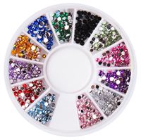 UNIQ Nail Art Gemstone Wheel - Farverig Rhinsten