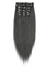 Clip on hair #1B Naturlig Sort 50 cm