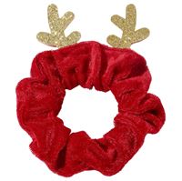 SOHO Christmas Deer - Jule Scrunchie - Rød