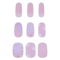 Semi Cured Gel Nail Stickers / Selvklæbende neglelak - Snowy Pink (JK-268)