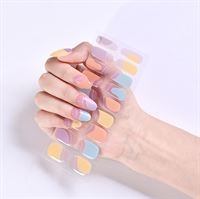 Semi Cured Gel Nail Stickers / Selvklæbende neglelak - Dreamy Pastel (JK-221)