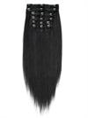 Clip on hair #1 50 cm sort