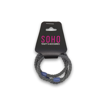 SOHO Hårelastikker - Gråblå 3 stk