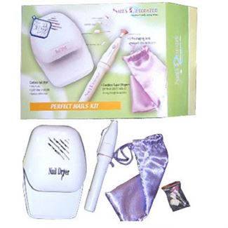 Negletørrer + Salon Shaper (Nail decorator kit)
