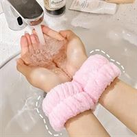 Mikrofiber Wrist Washband - Pink 2 stk.