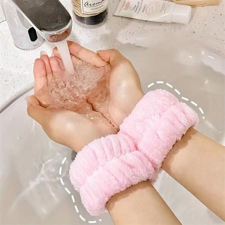 Mikrofiber Wrist Washband - Pink 2 stk.