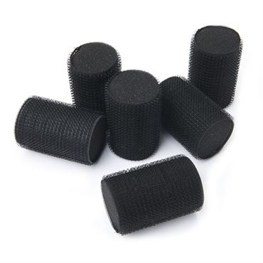 Sleep in Velcro Hårcurlers, sorte 6 stk