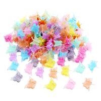 SOHO Mini Sommerfugle hårklemmer / hårpynt - 100 stk Butterfly Hair Clips Multi Jelly Pastel Color