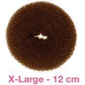 12 cm hår-donut - Brun 