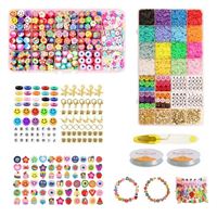 Clay Beads / Heishi Beads Fimo Kit - KREA DIY Smykkesæt med forsk. perler - 4500 stk