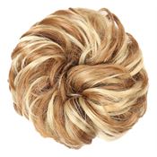 Messy Bun Hårelastik med krøllet kunstigt hår - 22H28A Honey Blond Mix