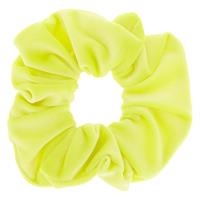 Scrunchie - Velour & elastisk - Neon Gul