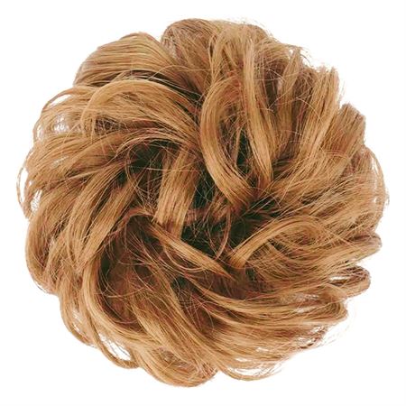 Messy Bun Hårelastik med krøllet kunstigt hår - 27/613 Gylden Brun/Blond