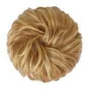 Messy Bun Hårelastik med krøllet kunstigt hår - 27H613 Strawberry Blonde & Bleach Blonde