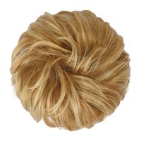 Messy Bun Hårelastik med krøllet kunstigt hår - 27H613 Strawberry Blonde & Bleach Blonde