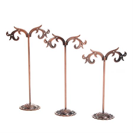 Små smykketræer til øreringe, 3 stk, bronze (U)