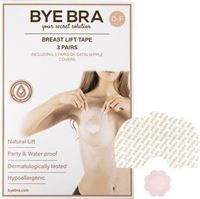 Bye Bra Push-Up Bryst Tape Str. D-F + Satin Nipple Covers