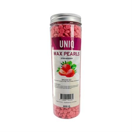 UNIQ Wax Pearls / Hard Wax Megapack Voksperler - 400g - Jordbær / Strawberry