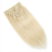 Clip on 60# Platinblond Hairextensions 65 cm 