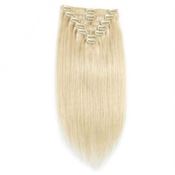 Clip on 60# Platinblond Hairextensions 65 cm 