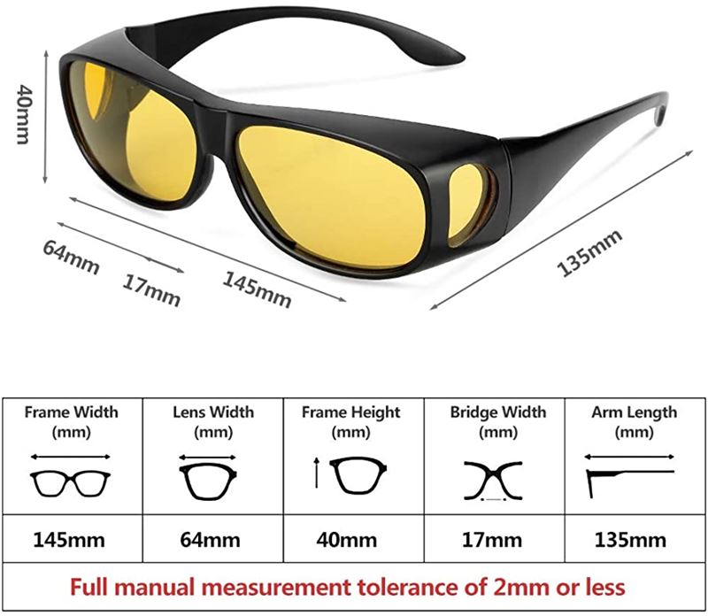 HD Polariserede Vision Solbriller til bilkørsel i - Gult glas