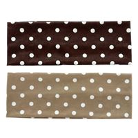 SOHO Polka Hårbånd, 2 stk - Brun / Khaki