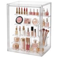 UNIQ Beauty Vault Organizer med Låge til Makeup & Parfume - Transparent