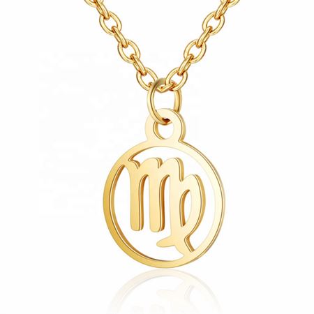 Stjernetegn halskæde: Jomfruen - Zodiac, Guld (U)