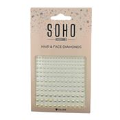 SOHO Perler til hår og ansigt - 216 stk - Hvid