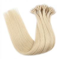 50 cm Hot Fusion Hair extensions 60# Platin blond