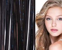 Bling Glitter Extensions 100 stk glitter hair extensions 80 cm - Sort