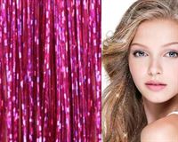 Bling Glitter Extensions 100 stk glitter hair extensions 80 cm - Rose