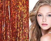 Bling Glitter Extensions 100 stk glitter hair extensions 80 cm - Champagne guld