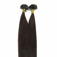 60 cm Hot Fusion Hair extensions 2# Mørkebrun