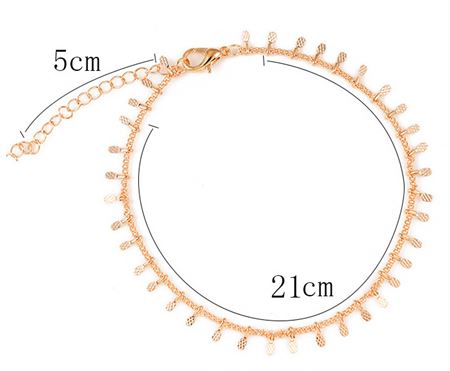 Ankelkæde med Små Vedhæng