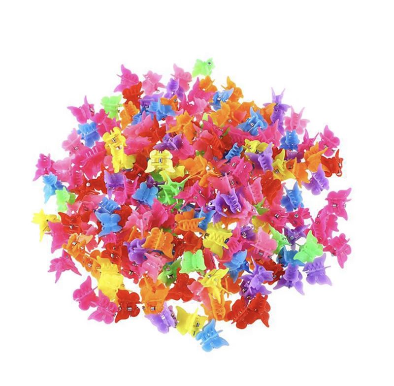 Sammenlignelig mistet hjerte betyder SOHO Mini Sommerfugle hårklemmer / hårpynt - 50 stk Butterfly Hair Clips  Multicolor