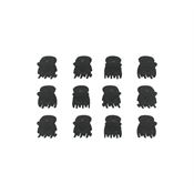 SOHO Lucca Mini Hårklemmer - Sort