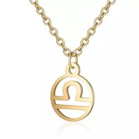 Stjernetegn halskæde: Vægten - Zodiac, Guld (U)