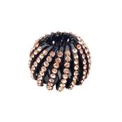 Mille Hestehale Spiral med rhinsten - Bird Nest Hair Clip - Rosaguld