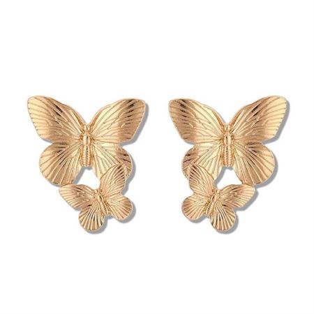 Chris Rubin - Butterflies Sommerfugle Øreringe - Guld