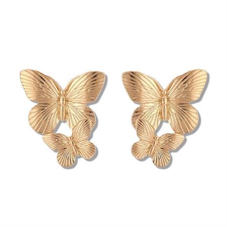Chris Rubin - Butterflies Sommerfugle Øreringe - Guld (U)