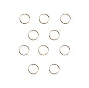 Pynte hårringe - Hair loop rings - Guld (10 stk) (U)