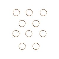 Pynte hårringe - Hair loop rings - Guld (10 stk) (U)