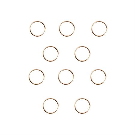 Pynte hårringe - Hair loop rings - Guld (10 stk) (U)