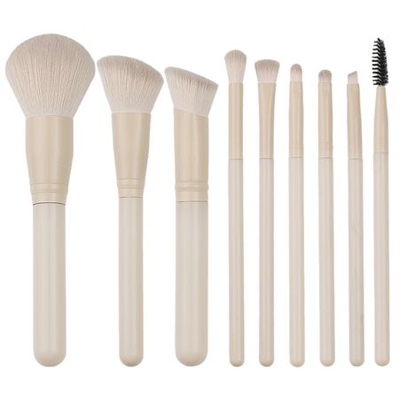 Technique PRO Almond Makeupbørste Sæt - 9 Makeupbørster