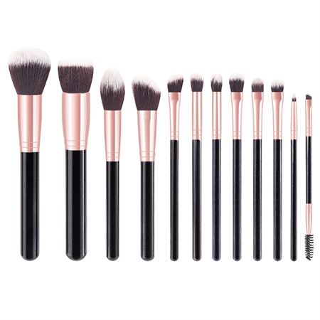 Technique PRO Rose Crush Makeupbørste Sæt - 12 Makeupbørster