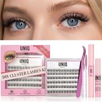 UNIQ DIY Lash Extensions Kit – Lash Clusters med Bond & Seal – Komplet sæt til Salonlook øjenvipper derhjemme 