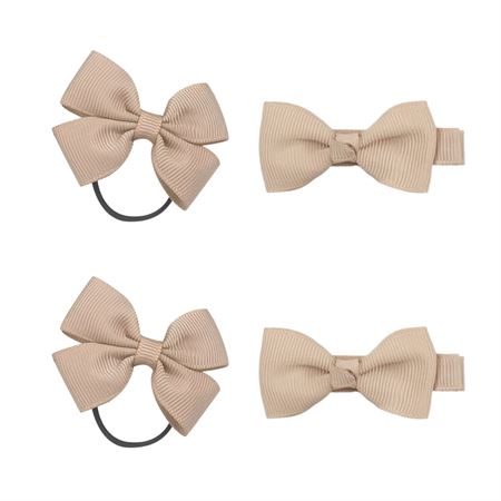 SOHO Kirby Sløjfe Hårelastikker og Hårspænder - Beige