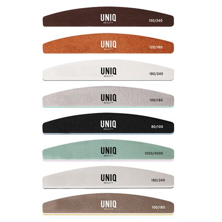 UNIQ Multi-Grit Half-Moon Neglefiler og Buffer Kit