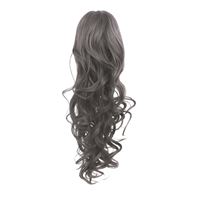 Pony tail Fiber Extensions Curly Mørkegrå 171L#